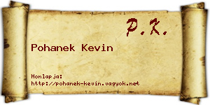 Pohanek Kevin névjegykártya